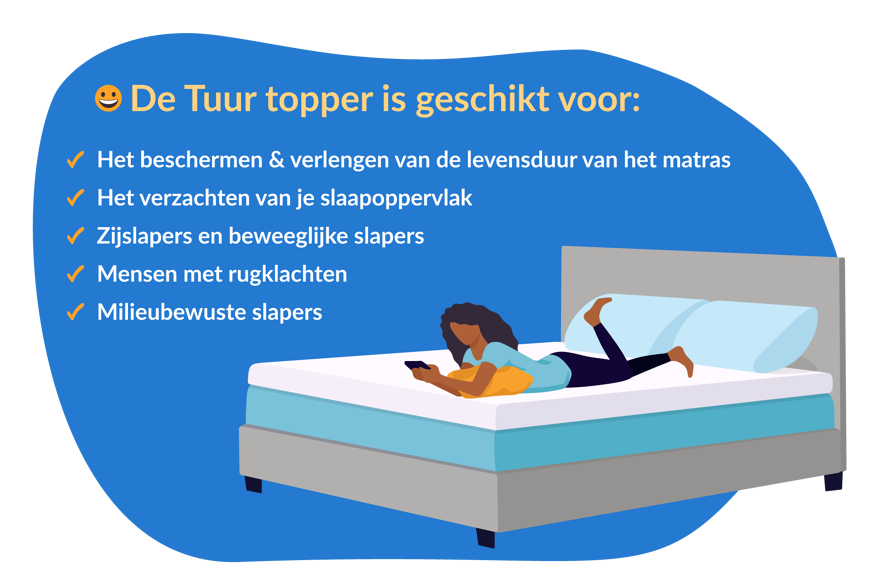 tuur topper geschikt voor